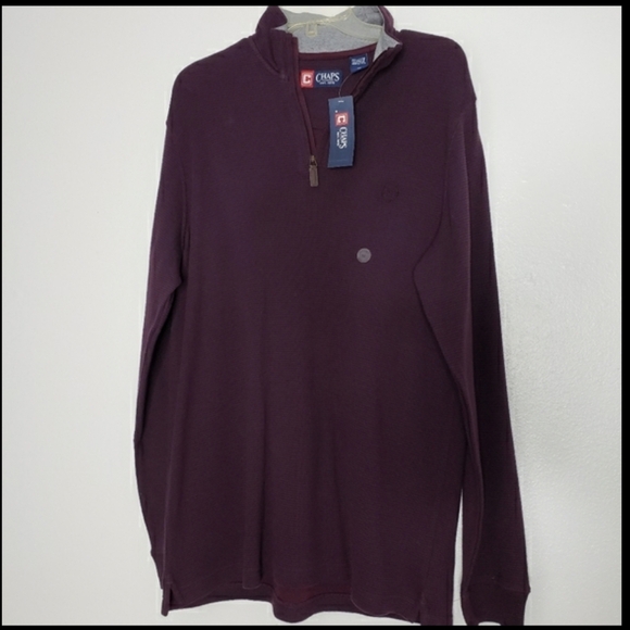 NEW Chaps Stripes Thermal Knit Mens Top Shirt Casual Office Spring Sweater - Picture 7 of 8